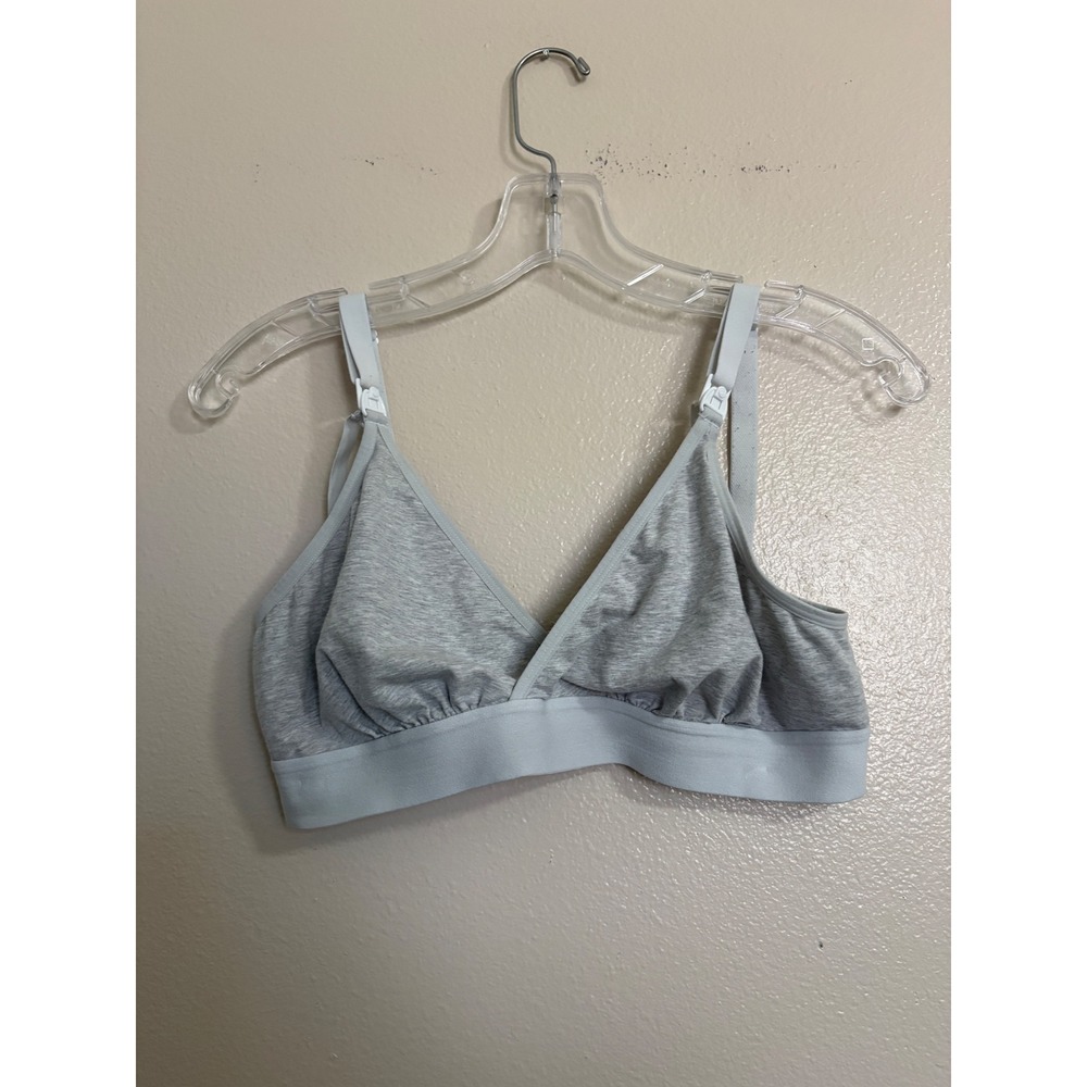 Bravado Basics Women's Nursing Bra Gray Heather Wireless Maternity Size Medium